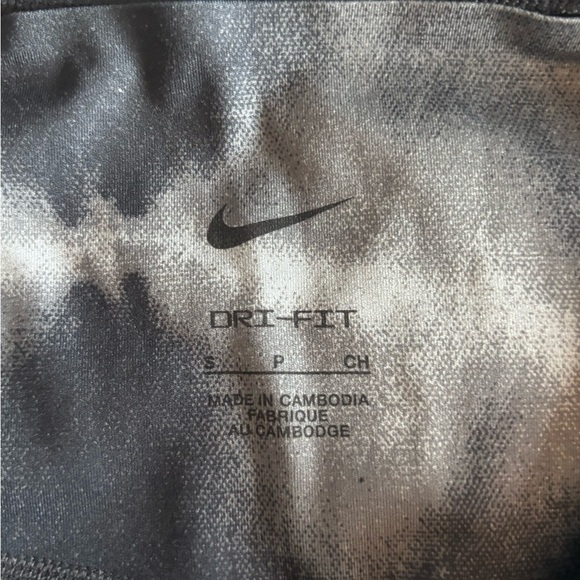 Nike Dry Fit Small Spandex 5” Inseam. Gray/black tie dye - Picture 3 of 6